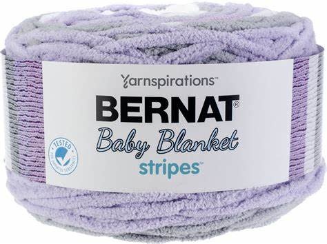 Bernat Baby Blanket Stripes - Violets