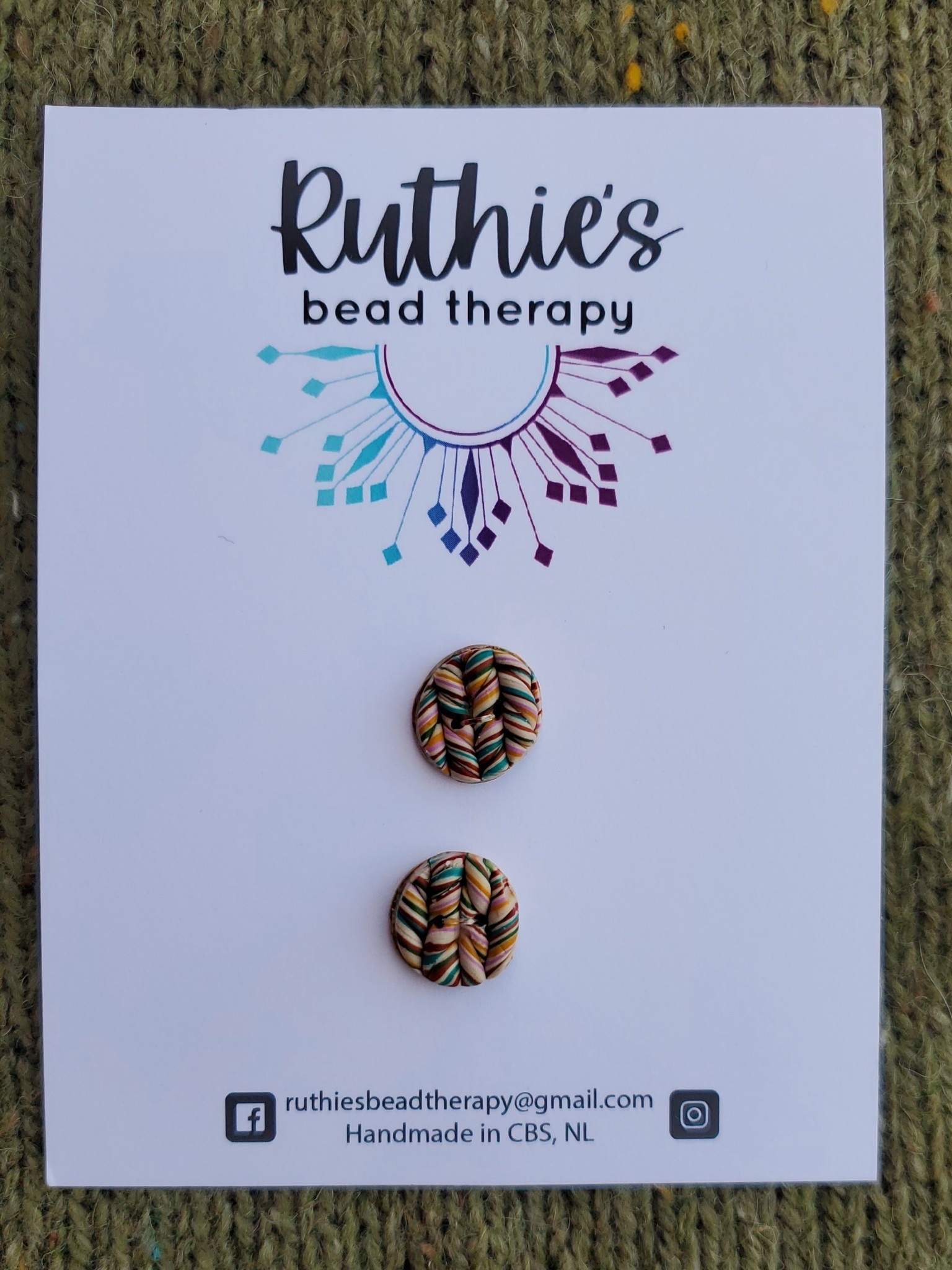 Knitted Buttons - Multicoloured
