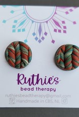Multicoloured Knitted Studs #10, small