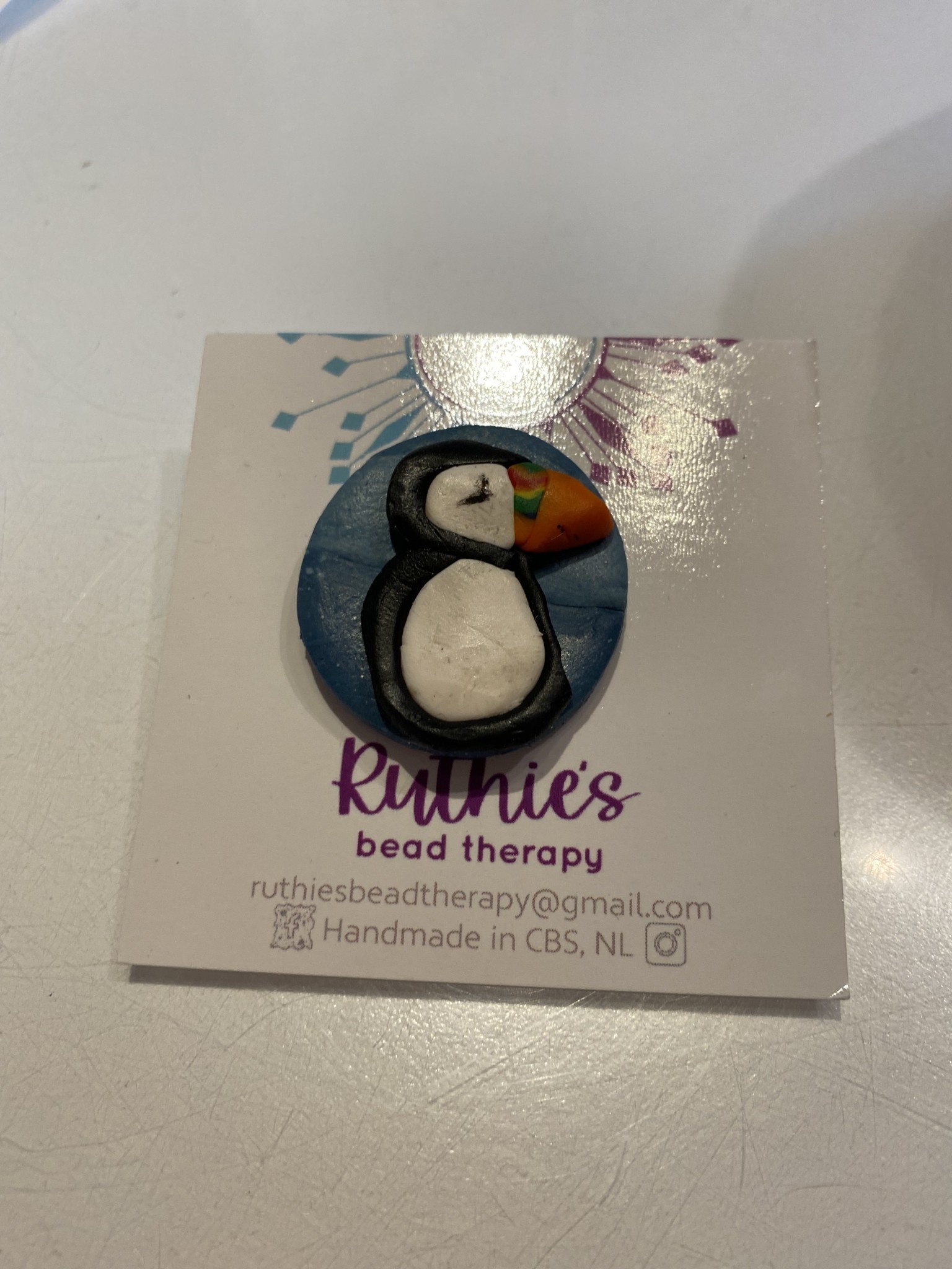 Puffin Pin - Ruthies Bead Therapy