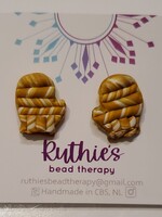 Yellow Mix Studs - Earrings - Ruthies Bead Therapy