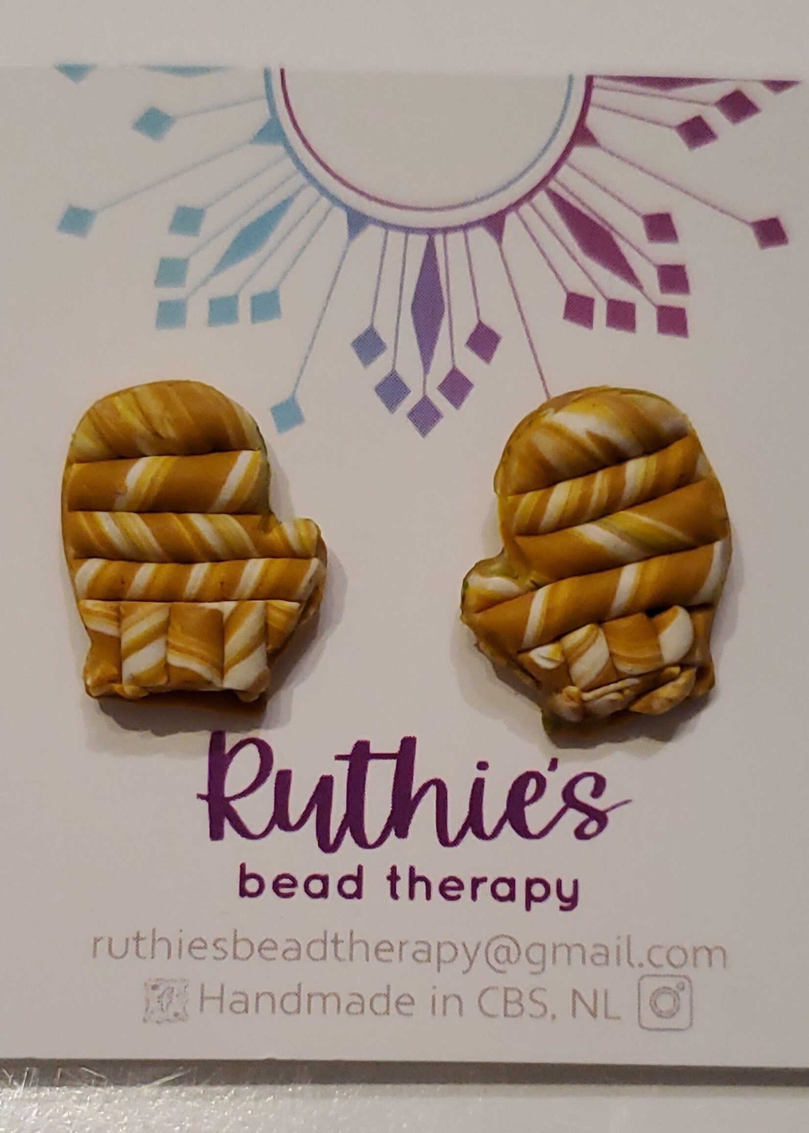 Yellow Mix Studs - Earrings - Ruthies Bead Therapy