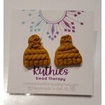 Earrings - Ruthies Bead Therapy -Yellow Hats Studs