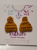 Yellow Hat Studs - Earrings - Ruthies Bead Therapy