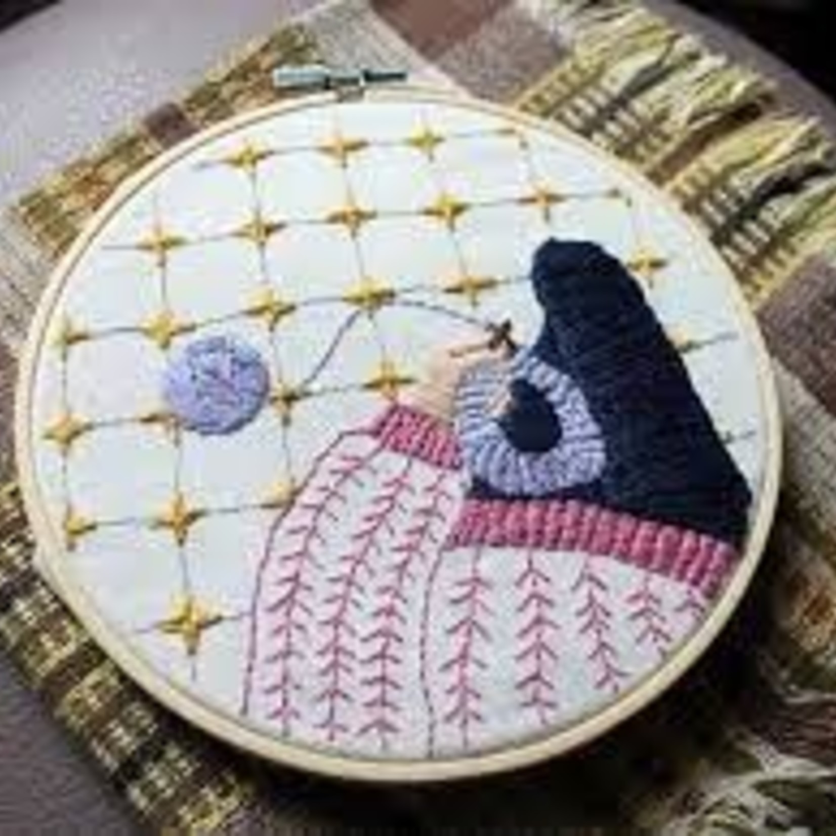 Embroidery Kit - If I Sits I Knits