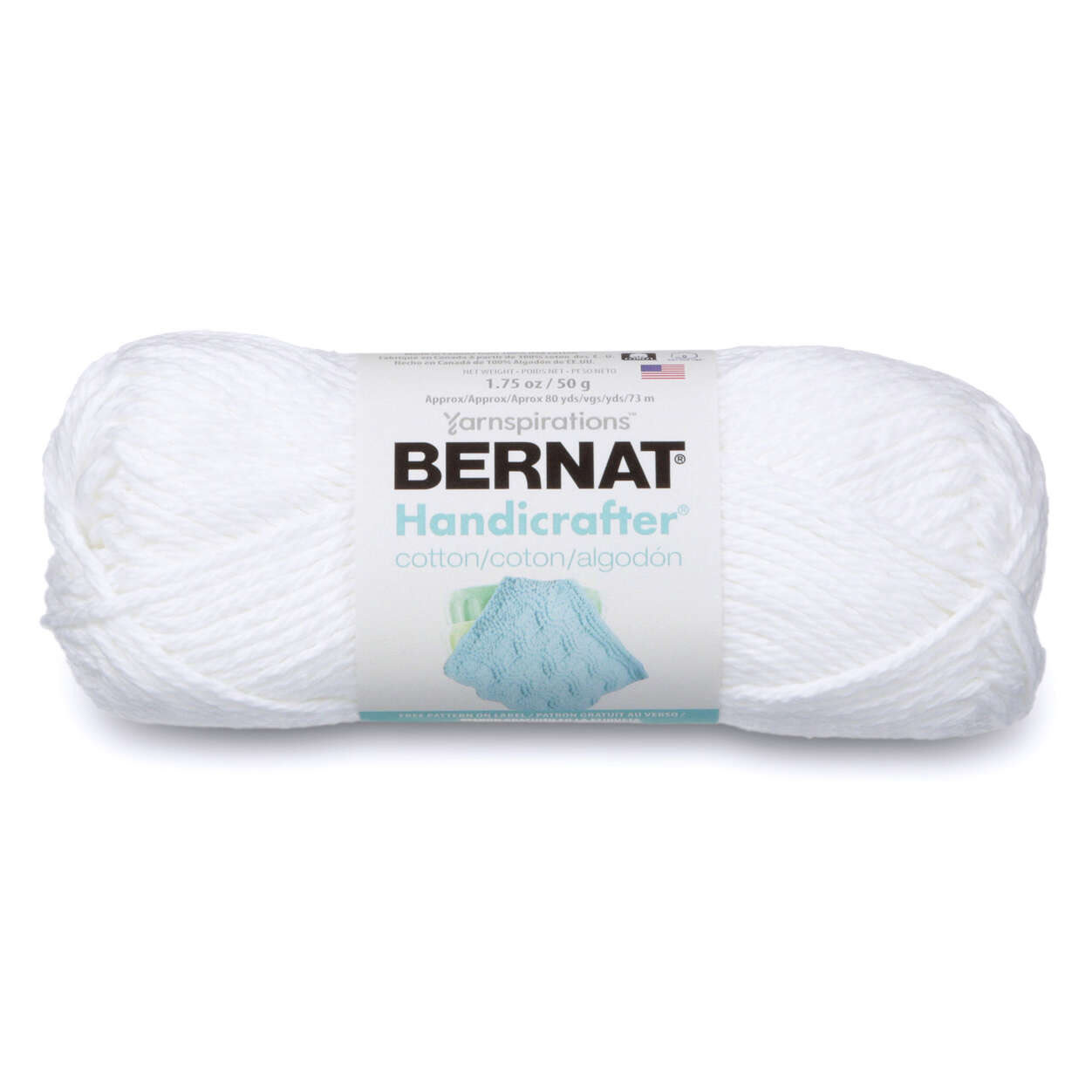 Bernat Handicrafter Cotton 50g Ball - White