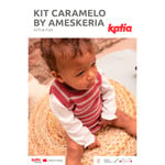 Katia - Striped crochet romper kit by Ameskeria - 12 months