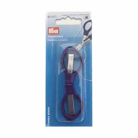 Prym Foldable Scissors Handle Dark Violet 10 cm, Stainless Steel, Purple, 10cm