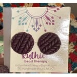 Earrings - Ruthies Bead Therapy - Purple Studs