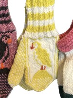 Marie's Knits Marie’s Knits - Ladies Puffin Mitts (Yellow & White)