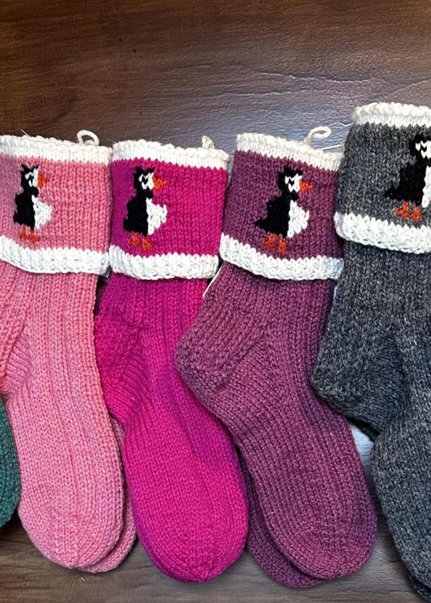 Marie’s Knits (Purple Puffin Socks)