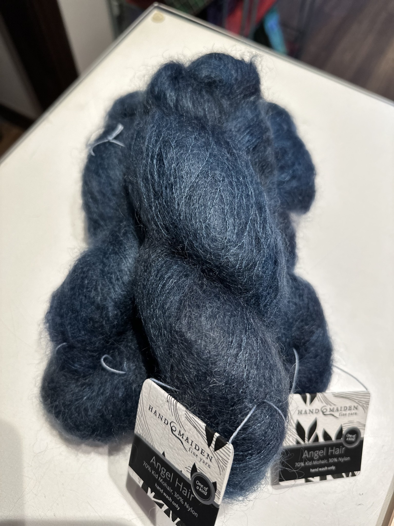 Angel Hair - Featherweight Kid Mohair - One of a Kind Blue Angel Hair - Featherweight Kid Mohair - One of a Kind Blue