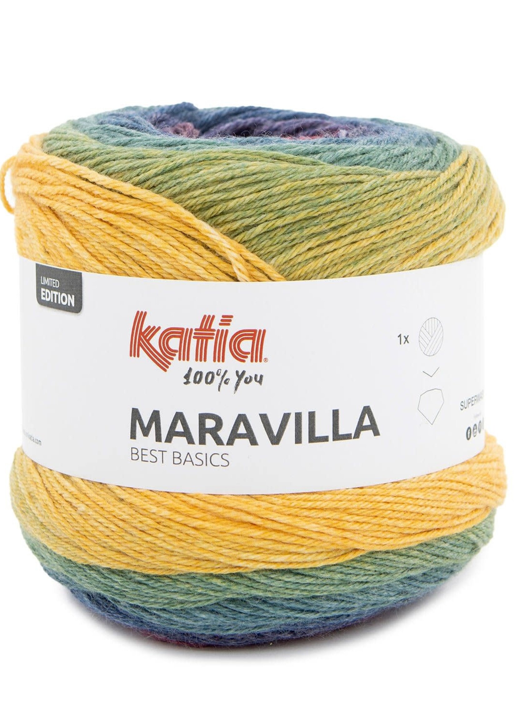 Katia Maravilla Gradient by Katia - 503 - Fuchsia-Night blue-Green