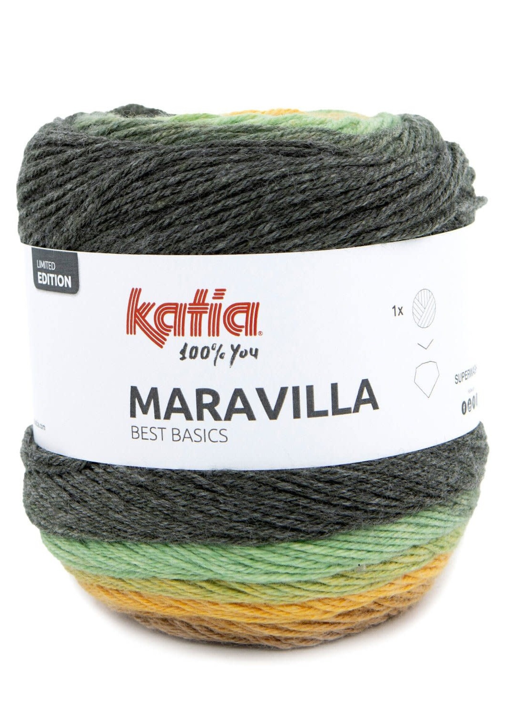 Katia Maravilla Gradient by Katia - 504 - Blue-Camel-Green