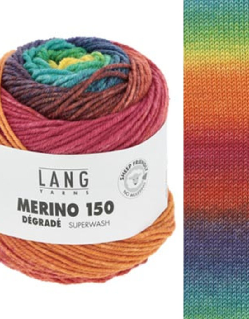 Lang Yarns Merino 150 Degrade 8 Rainbow
