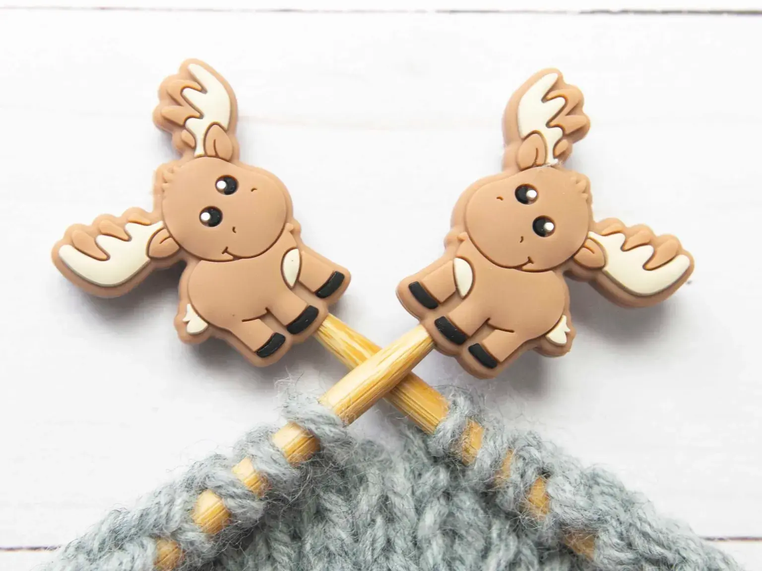 Fox & Pine Stitch Stoppers - Moose