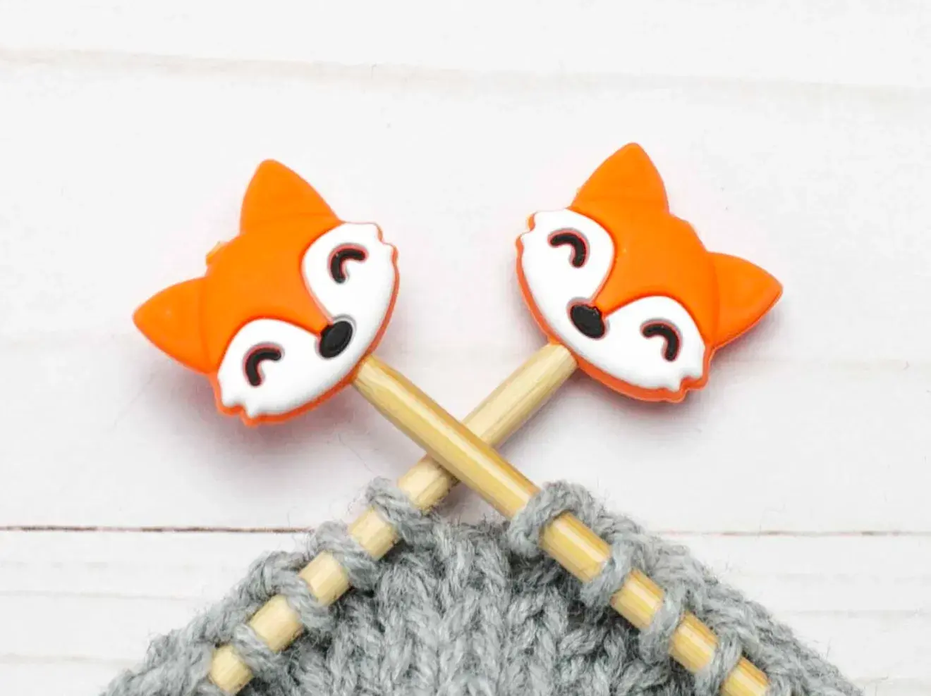 Fox & Pine Stitch Stoppers  - Orange Fox