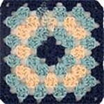 INSTAGRANNY Merino Wool - 100 - Dark blue-Water Blue-Light Salmon - 50% OFF