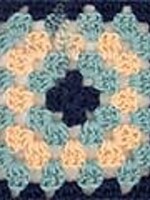 Katia INSTAGRANNY Merino Wool - 100 - Dark blue-Water Blue-Light Salmon