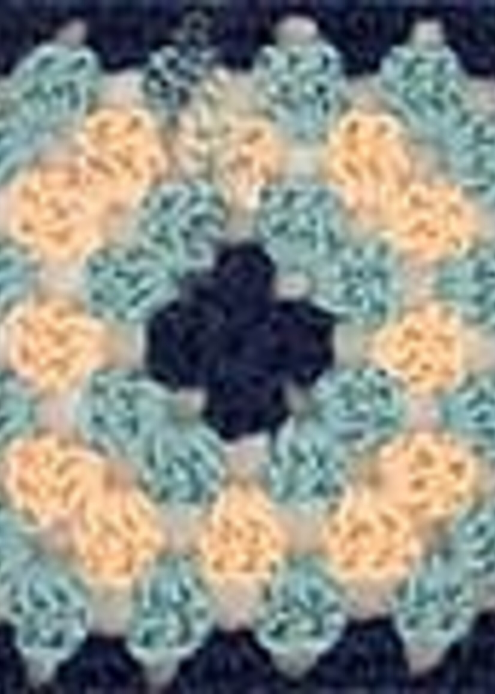 INSTAGRANNY Merino Wool - 100 - Dark blue-Water Blue-Light Salmon - 50% OFF