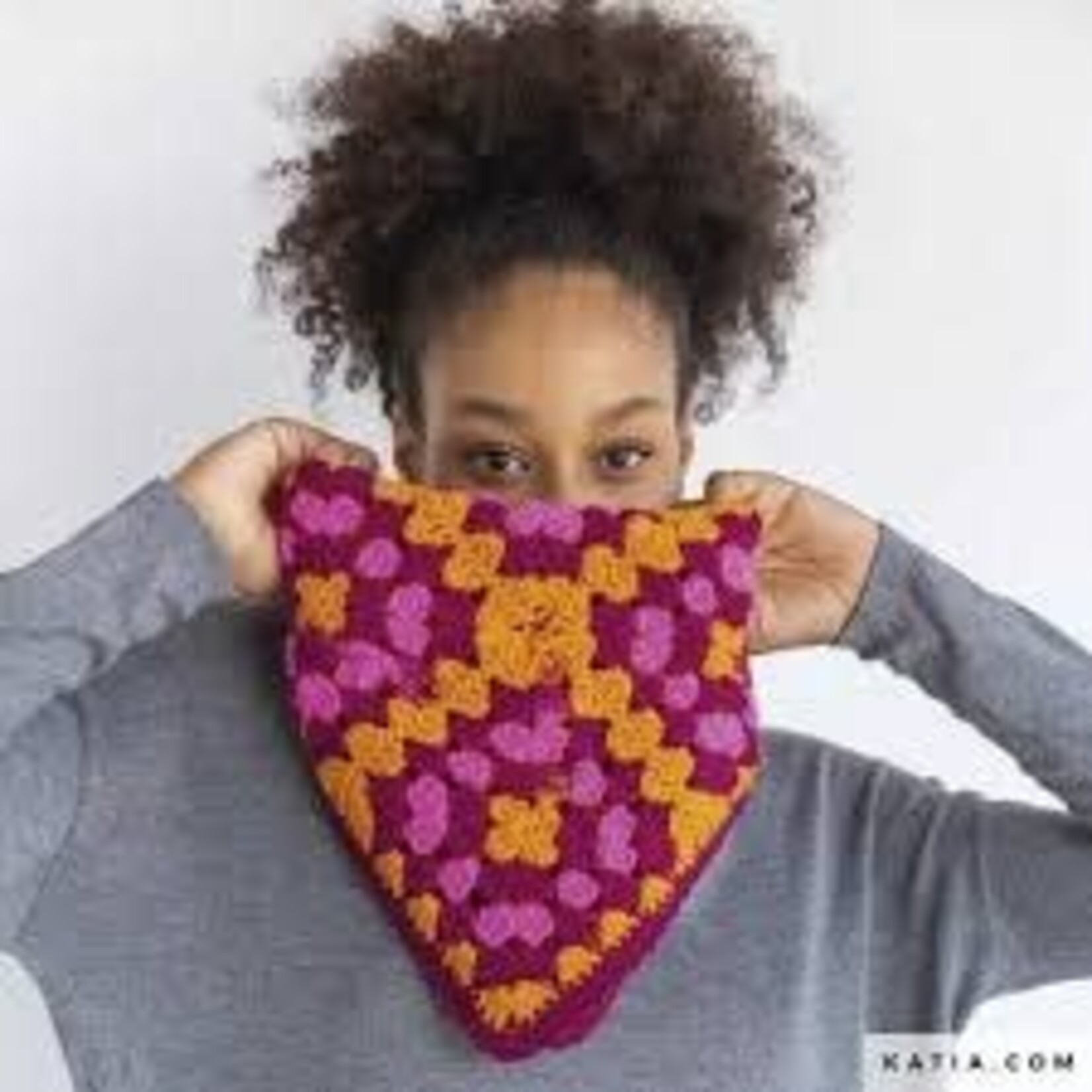 Katia - INSTAGRANNY Merino Wool - 100 - Dark blue-Water Blue-Light Salmon - 50% OFF