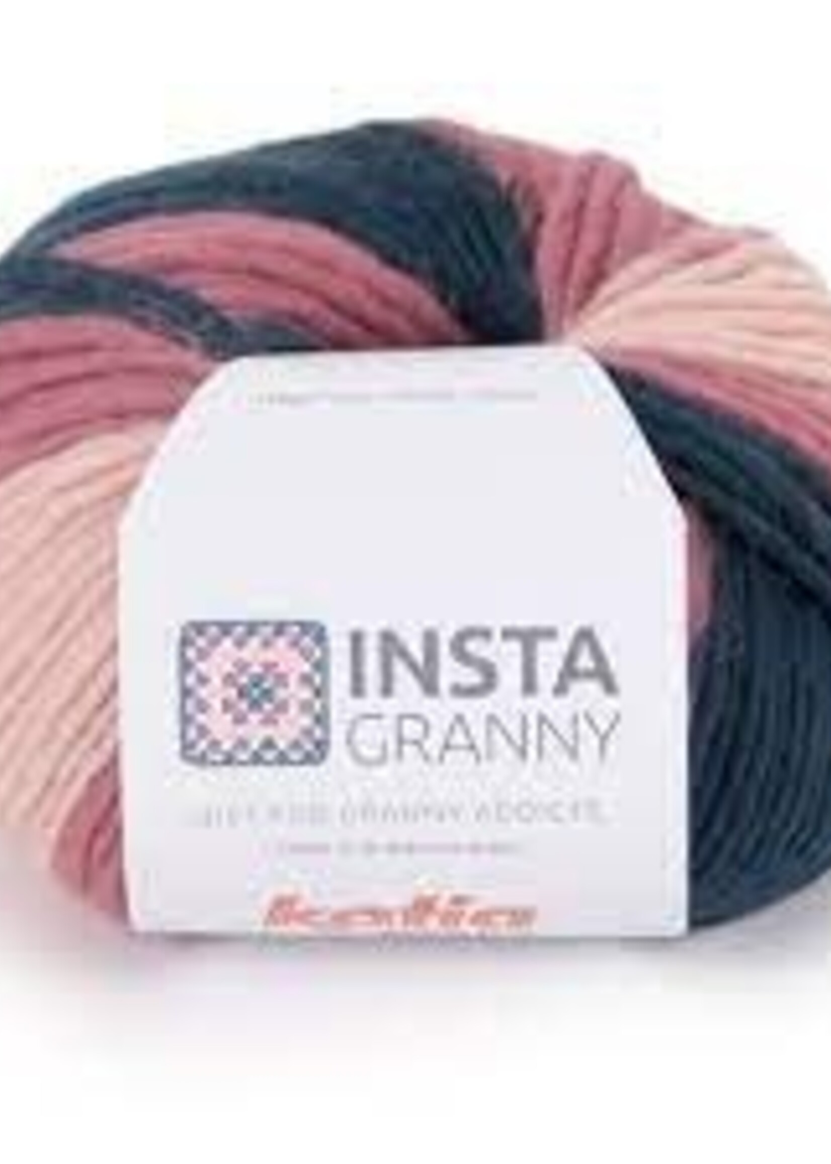 Katia INSTAGRANNY Merino Wool - 101 - Green Blue-Medium Rose-Light Pink