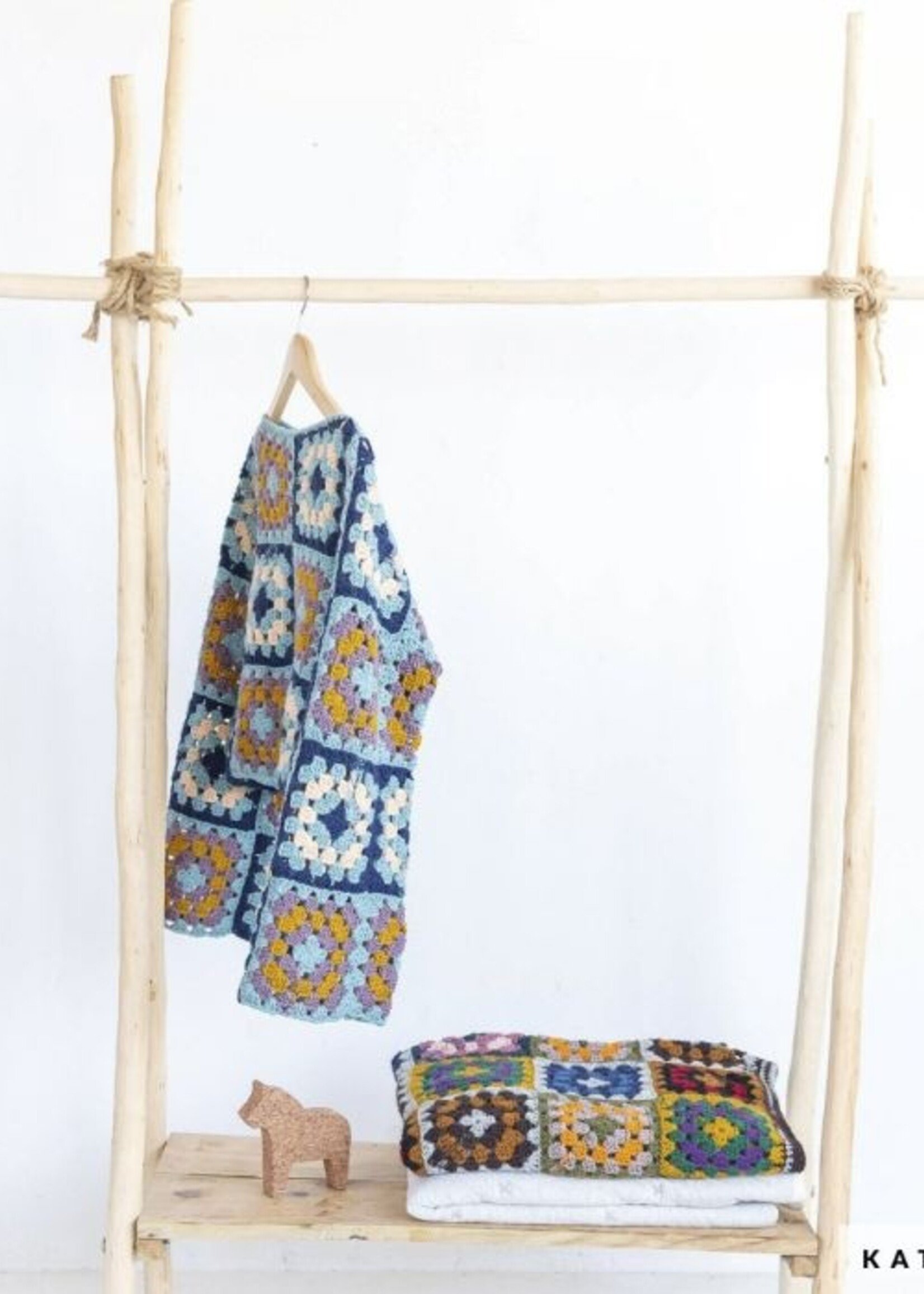 Katia INSTAGRANNY Merino Wool - 102 - Water Blue-Light Lilac-Ochre
