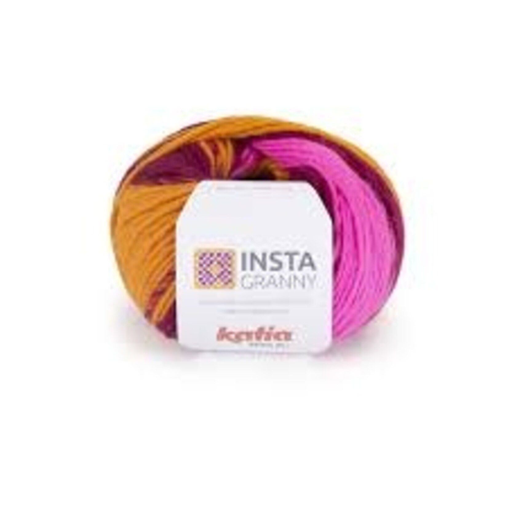 INSTAGRANNY Merino Wool - 106 - Orange-Fuchsia-Dark Fuchsia - 50% OFF