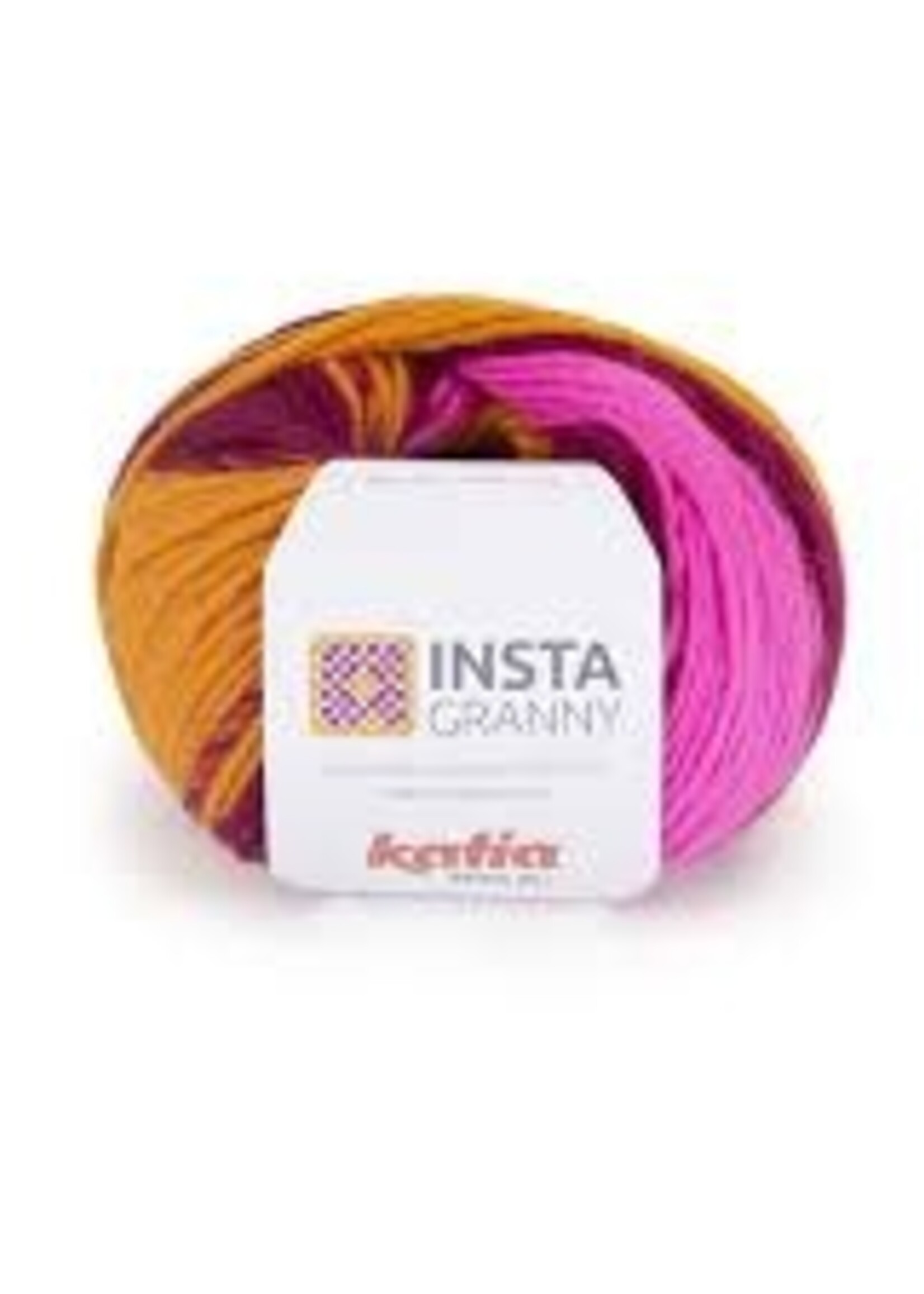 Katia INSTAGRANNY Merino Wool - 106 - Orange-Fuchsia-Dark Fuchsia