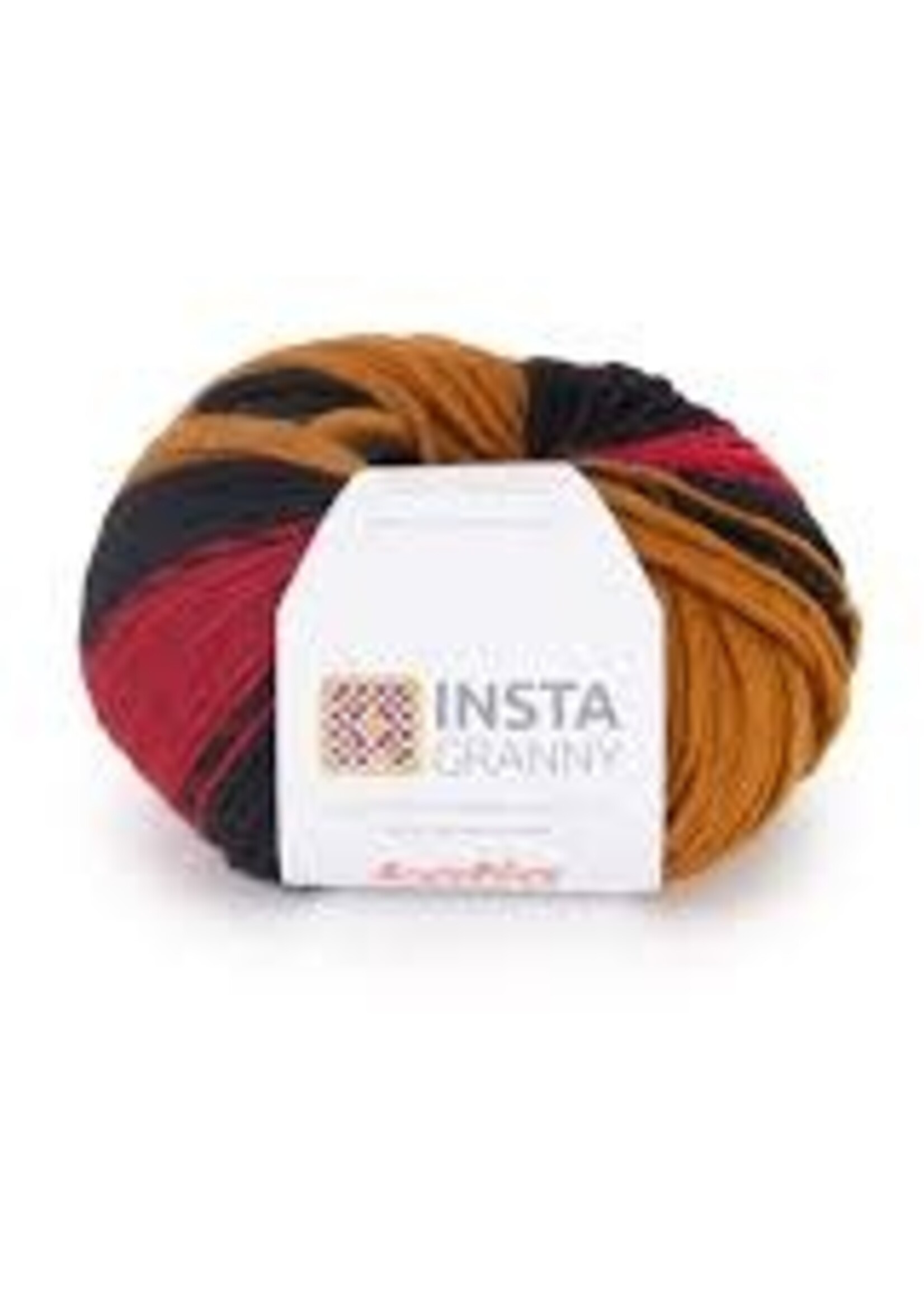 Katia INSTAGRANNY Merino Wool - 107 - Camel-Black-Red