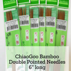 ChiaoGoo Bamboo DPN - 6” -  6 mm