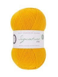WYS Signature 4 Ply Solids - Sunflower 1001