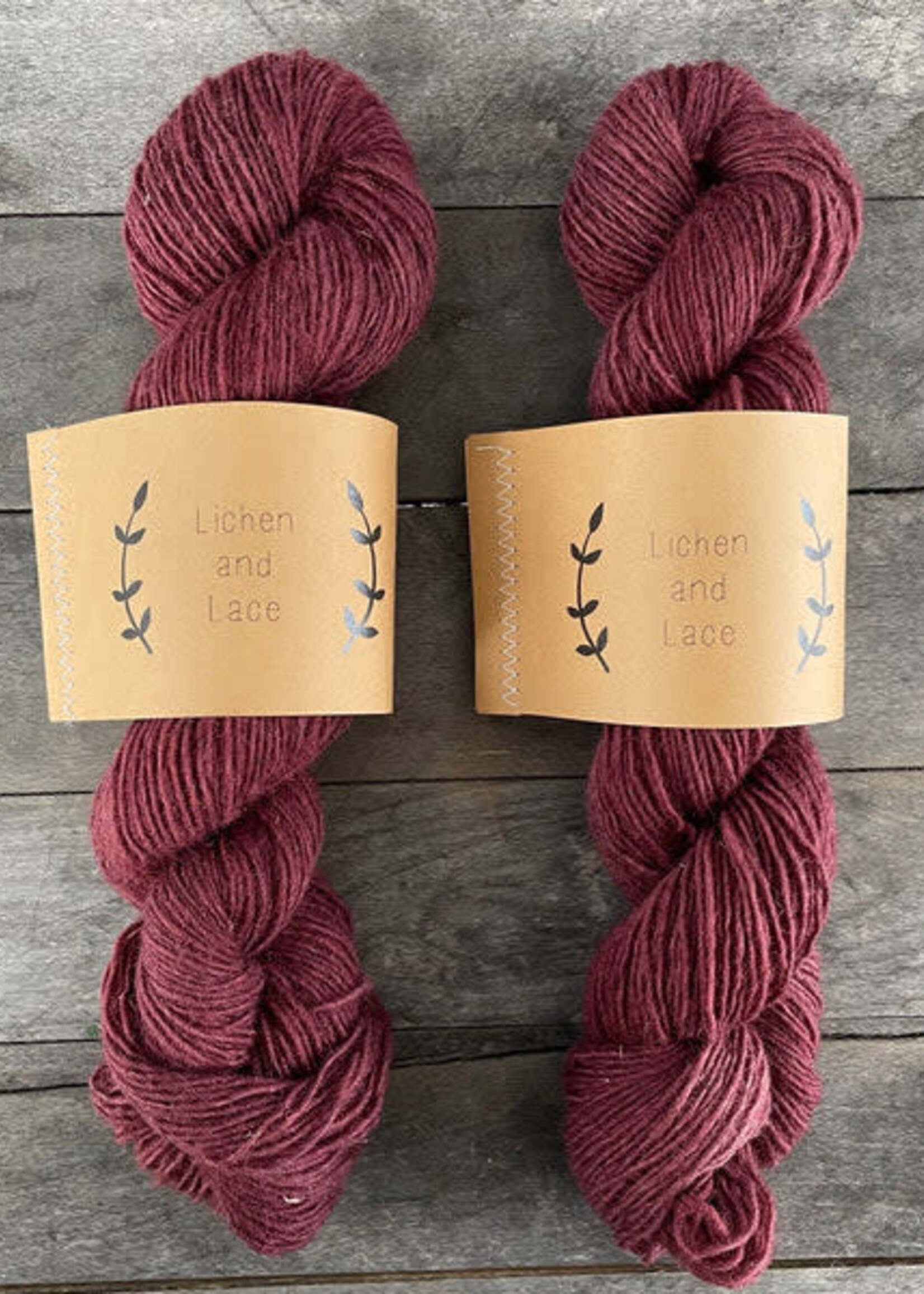Lichen and Lace LL Rustic Heather Sport - Rosewood