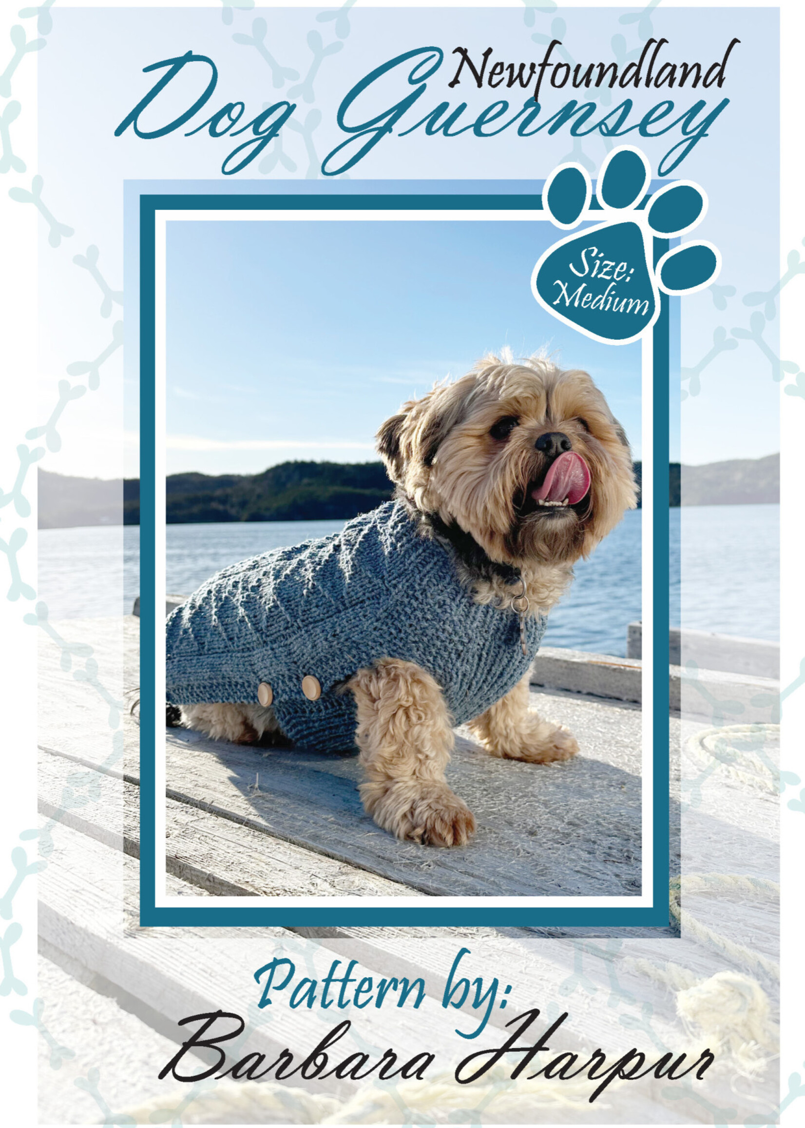 Newfoundland Dog Guernsey Pattern - Medium