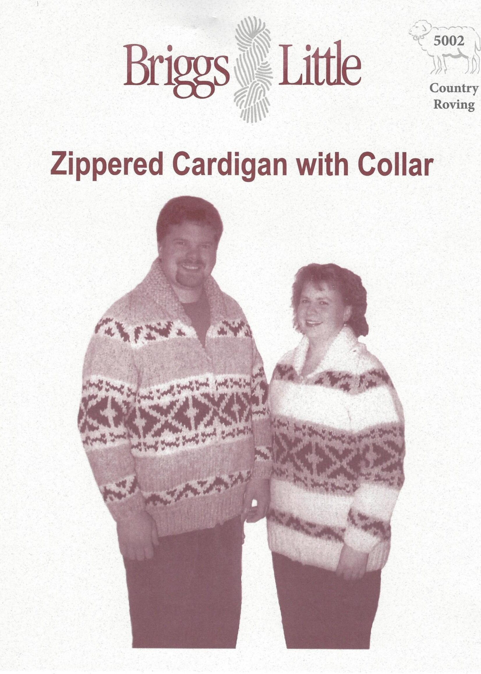 BL Zippered Cardigan Pattern with Collar