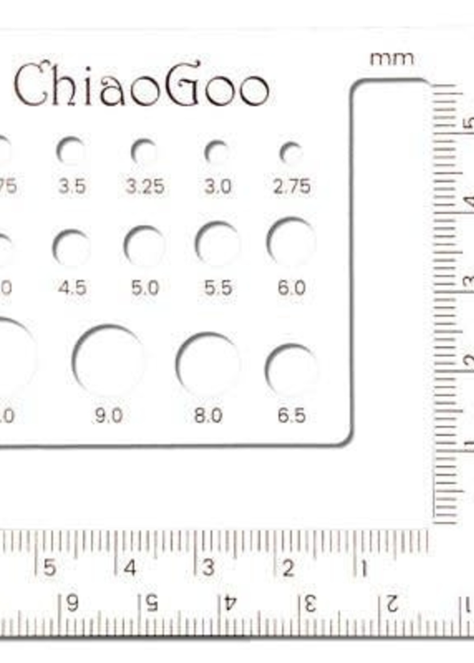 ChiaoGoo Needle & Swatch Gauge 3” (7.5cm)