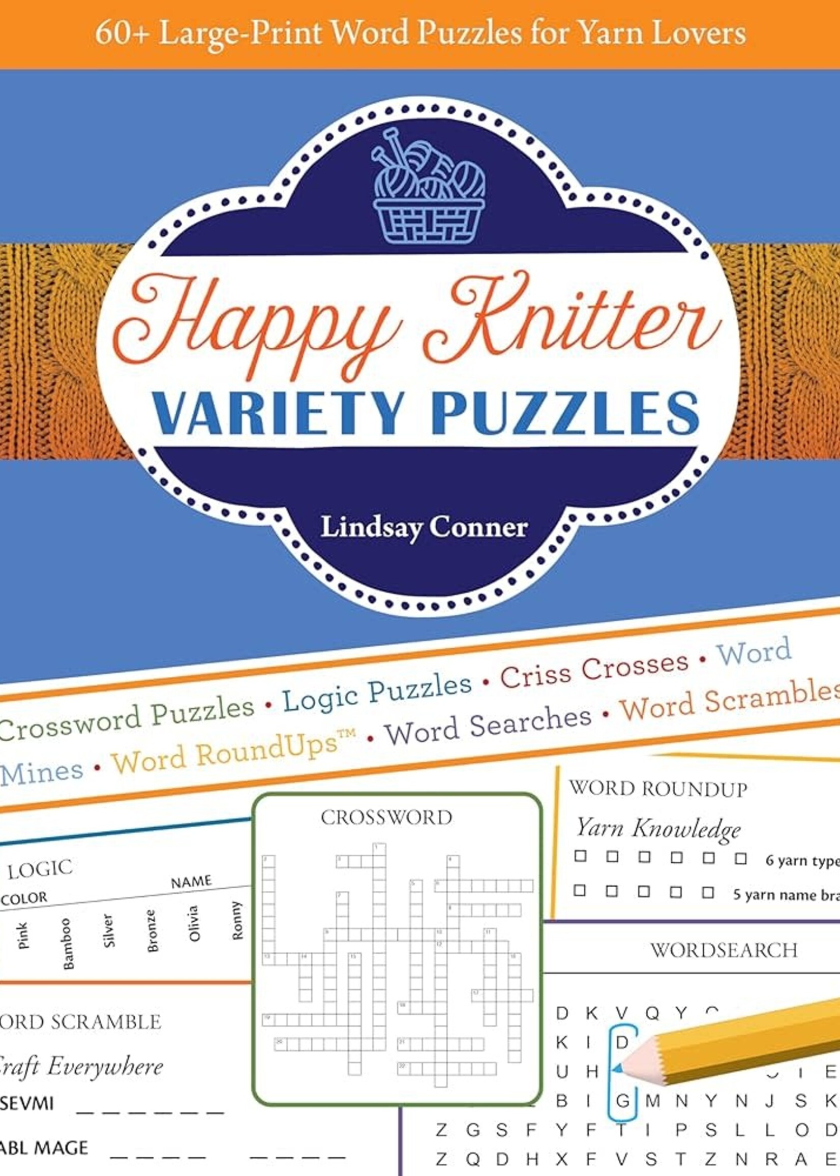 Happy Knitter Variety Puzzles Book