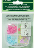 Clover Quick Locking Stitch Marker Set , Small (10pc.), Medium (20pc.), Large (6pc.)