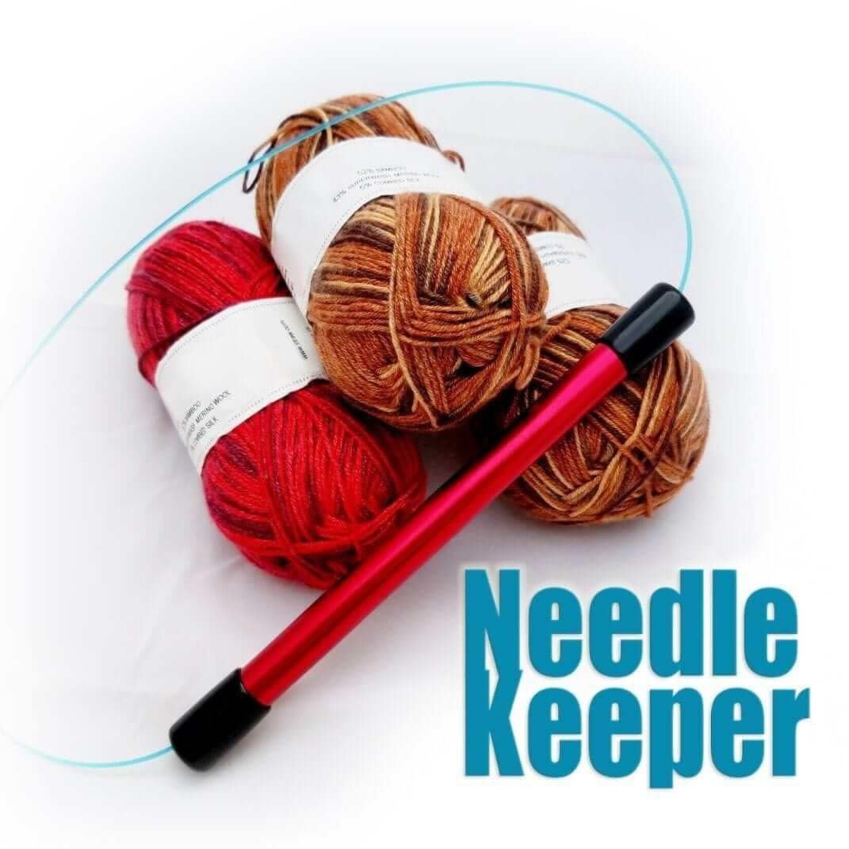 Knitting Needles Keeper (Needle Keepers), DOUBLE CAPPED,  7‚" Long, 1 Count