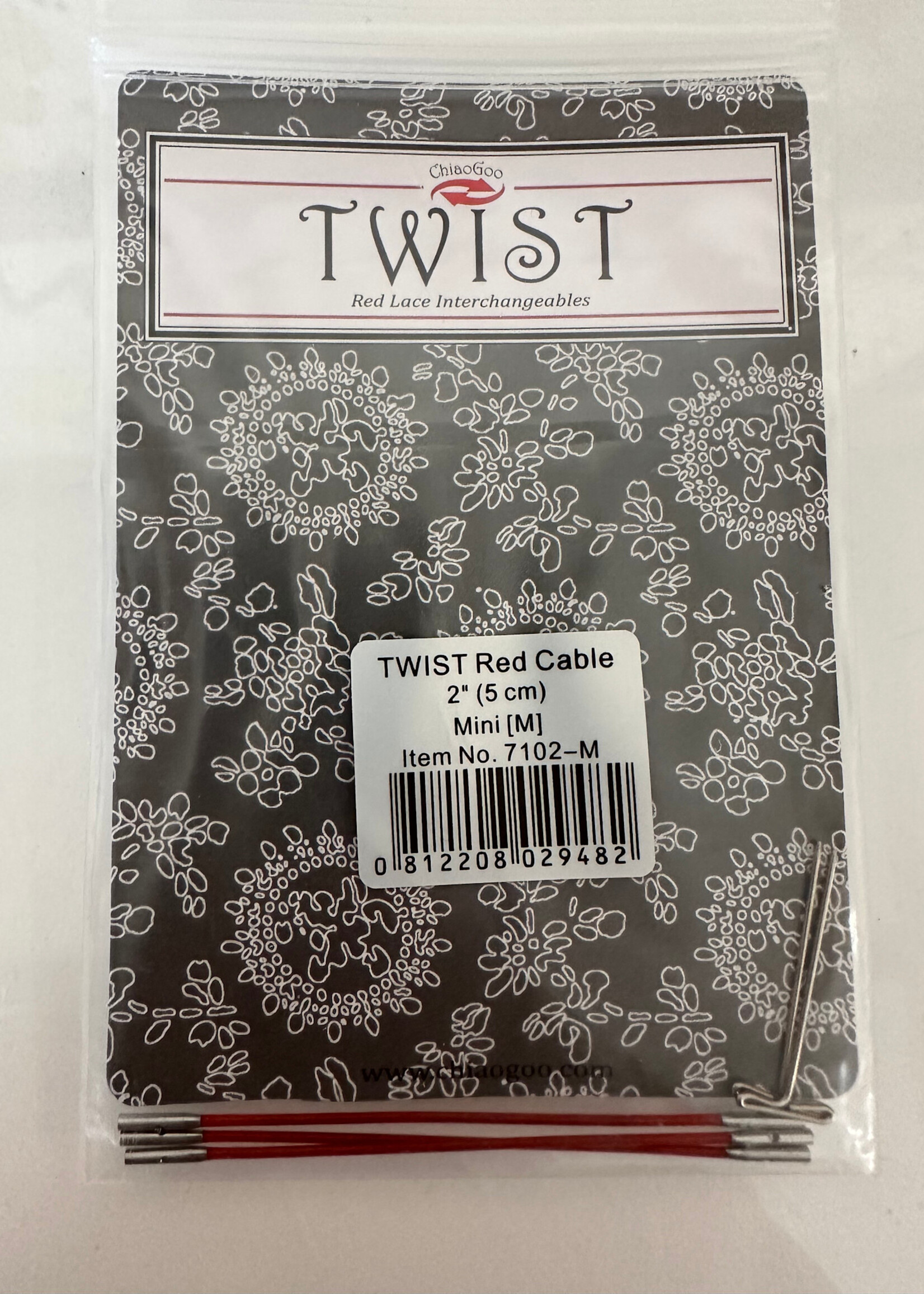 ChiaoGoo ChiaoGoo TWIST Red Cable 2” (5cm) Mini (M)