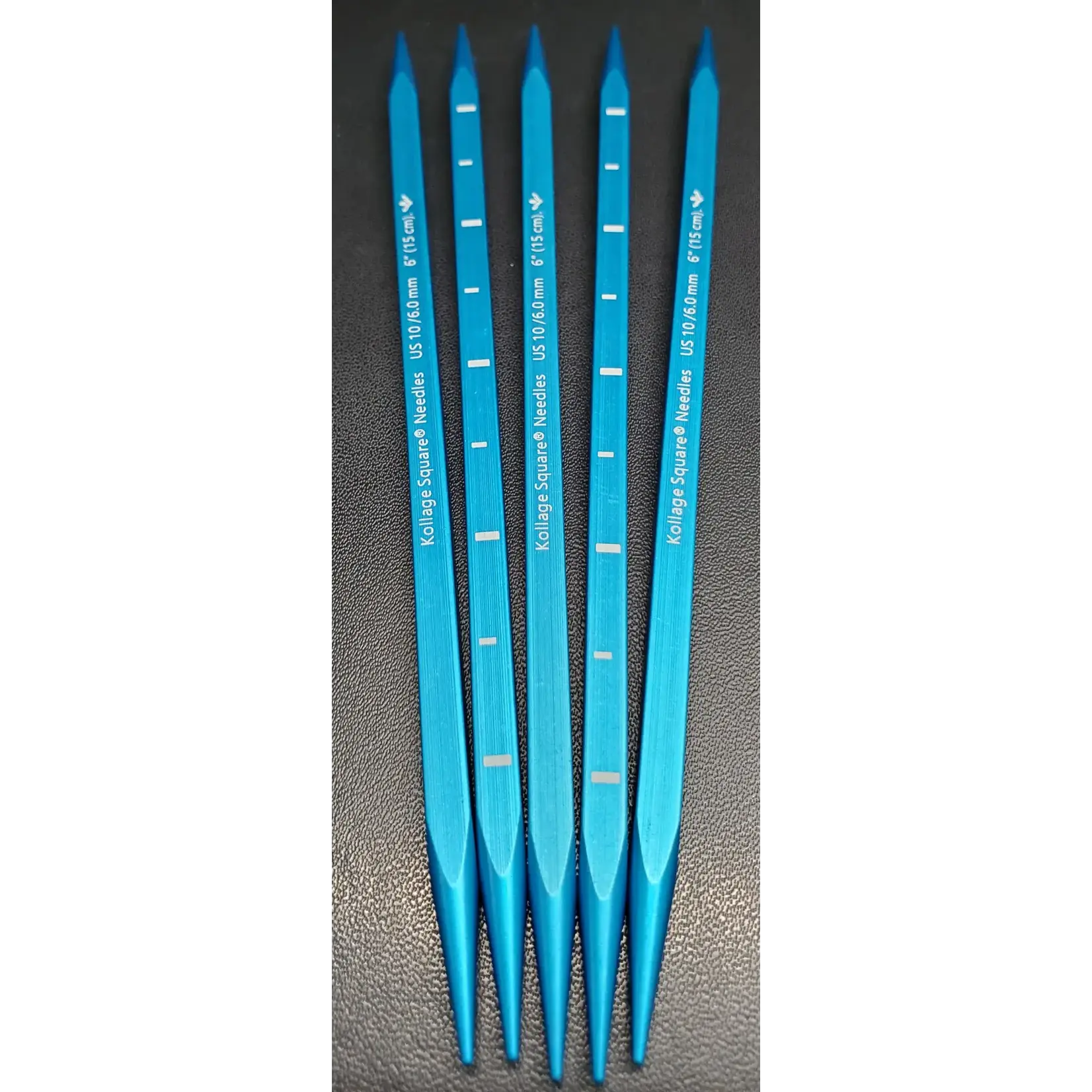 Kollage Square Double Pointed Needles - Blue - 6" -  5.5 mm