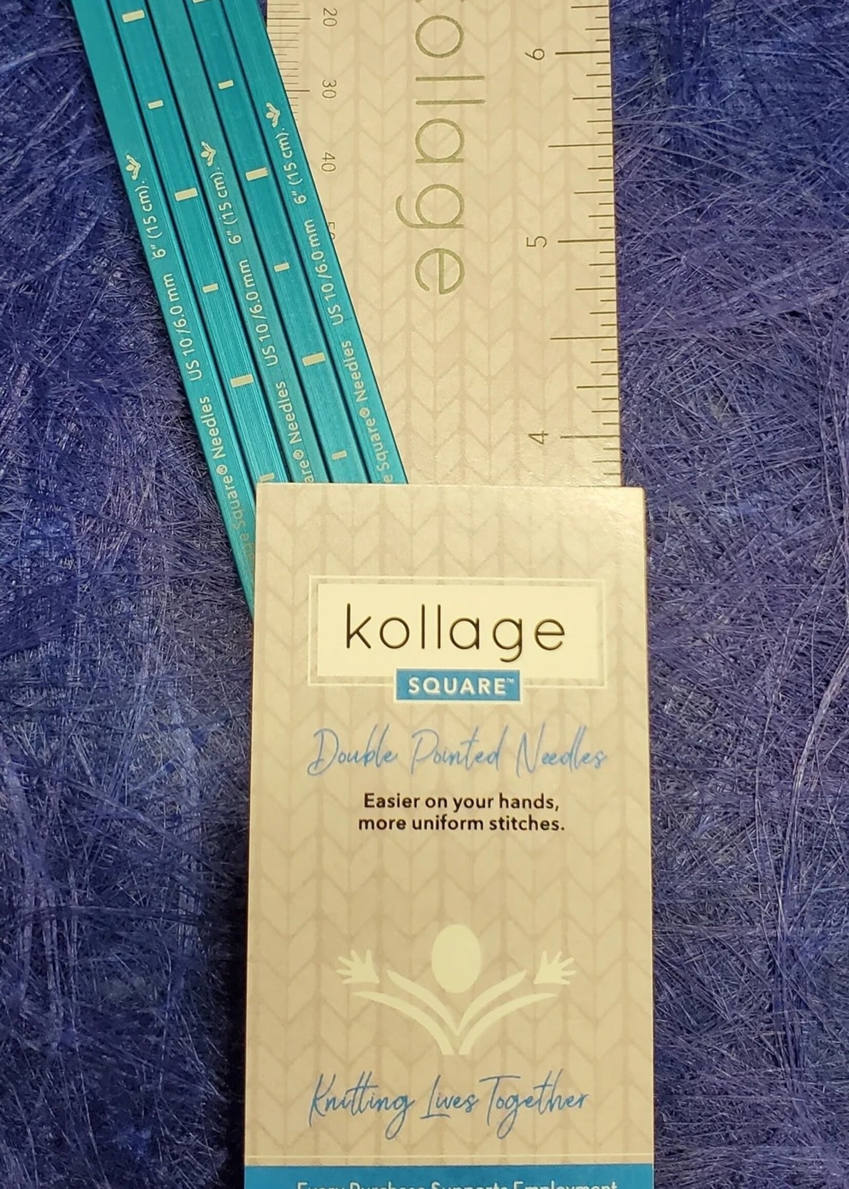Kollage Square kollage DPN - Needles 5 pack - Blue 6" (15 cm) / 9 / 5.5 mm