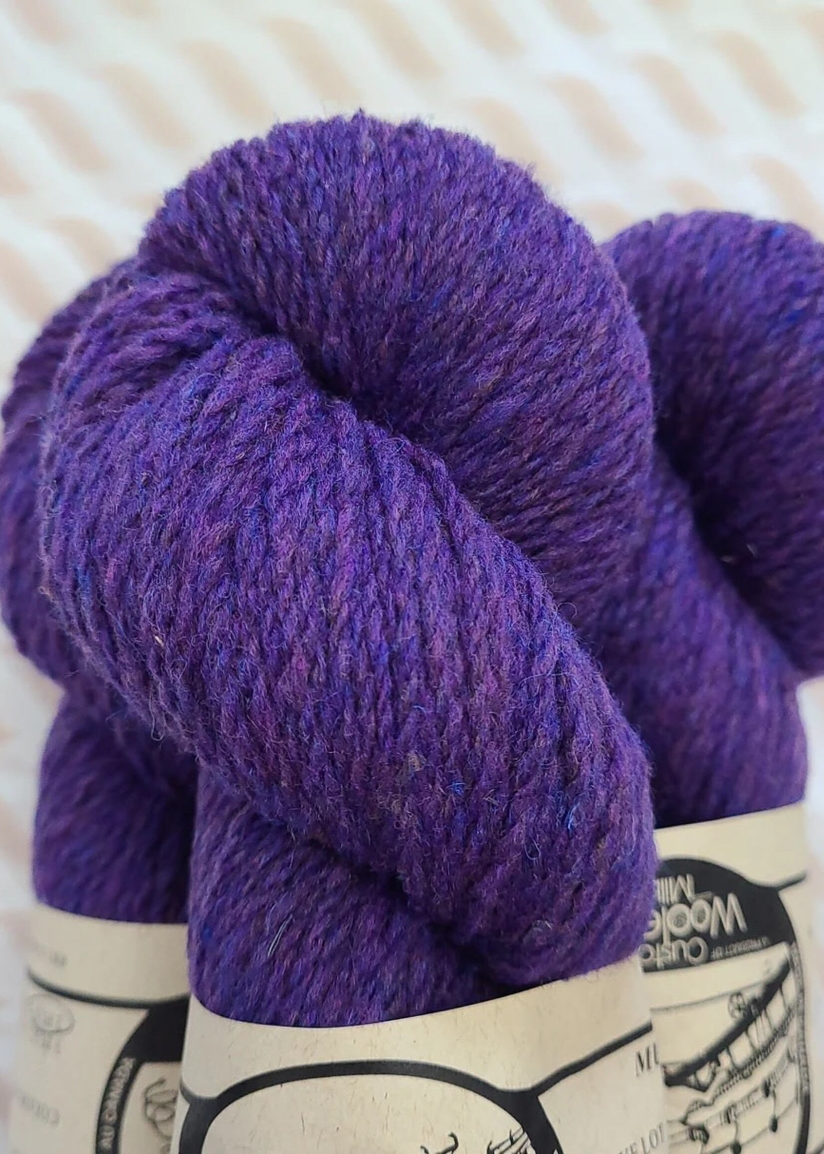 Custom Woolen Mills ltd Custom Woolen Mills - Mule Spinner 2-Ply Yarn - #17H15 Purple Galaxy Heather