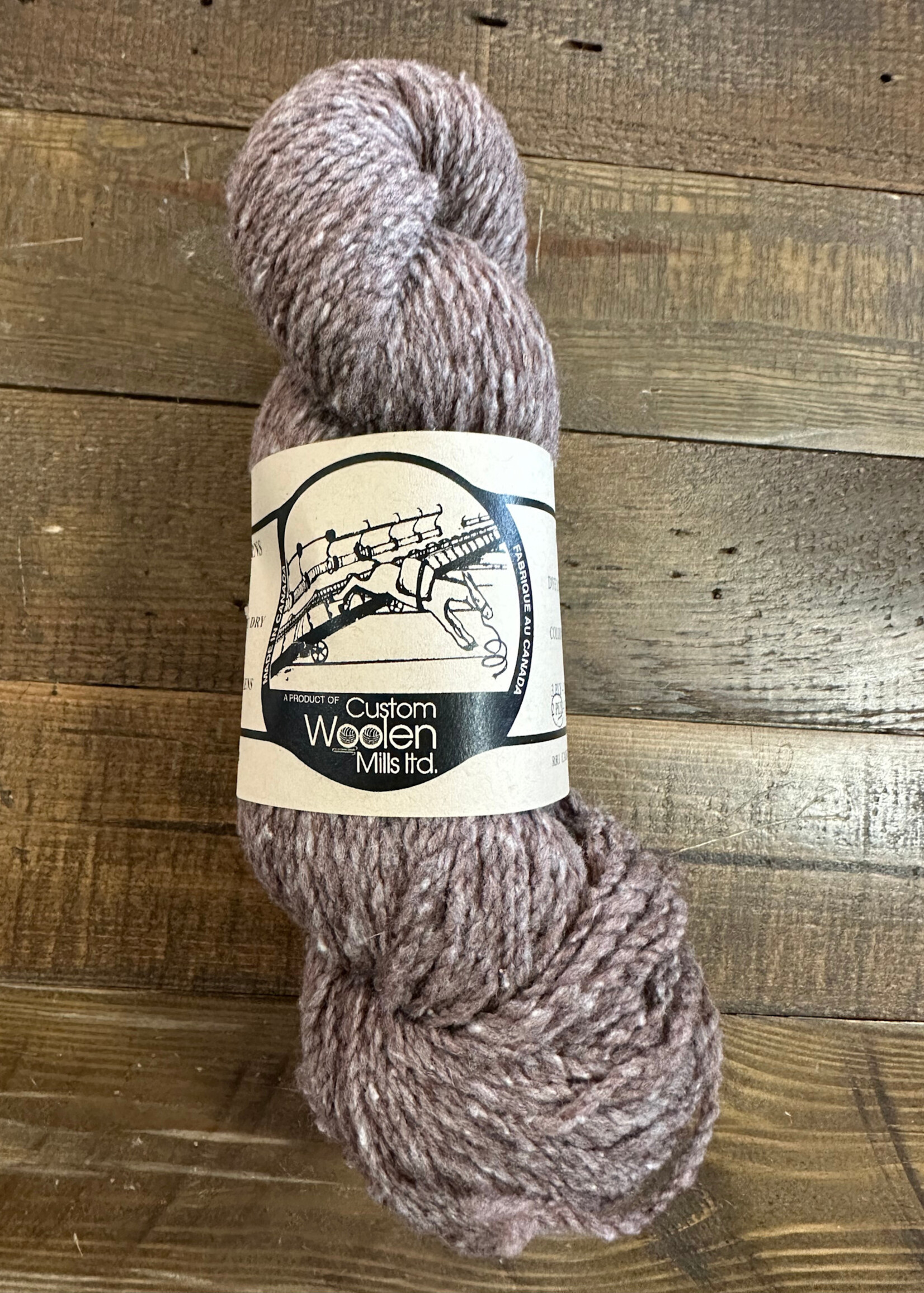 Custom Woolen Mills ltd Custom Woolen Mills - Mule Spinner 2-Ply Yarn - #20H9 Medium Brown Heather