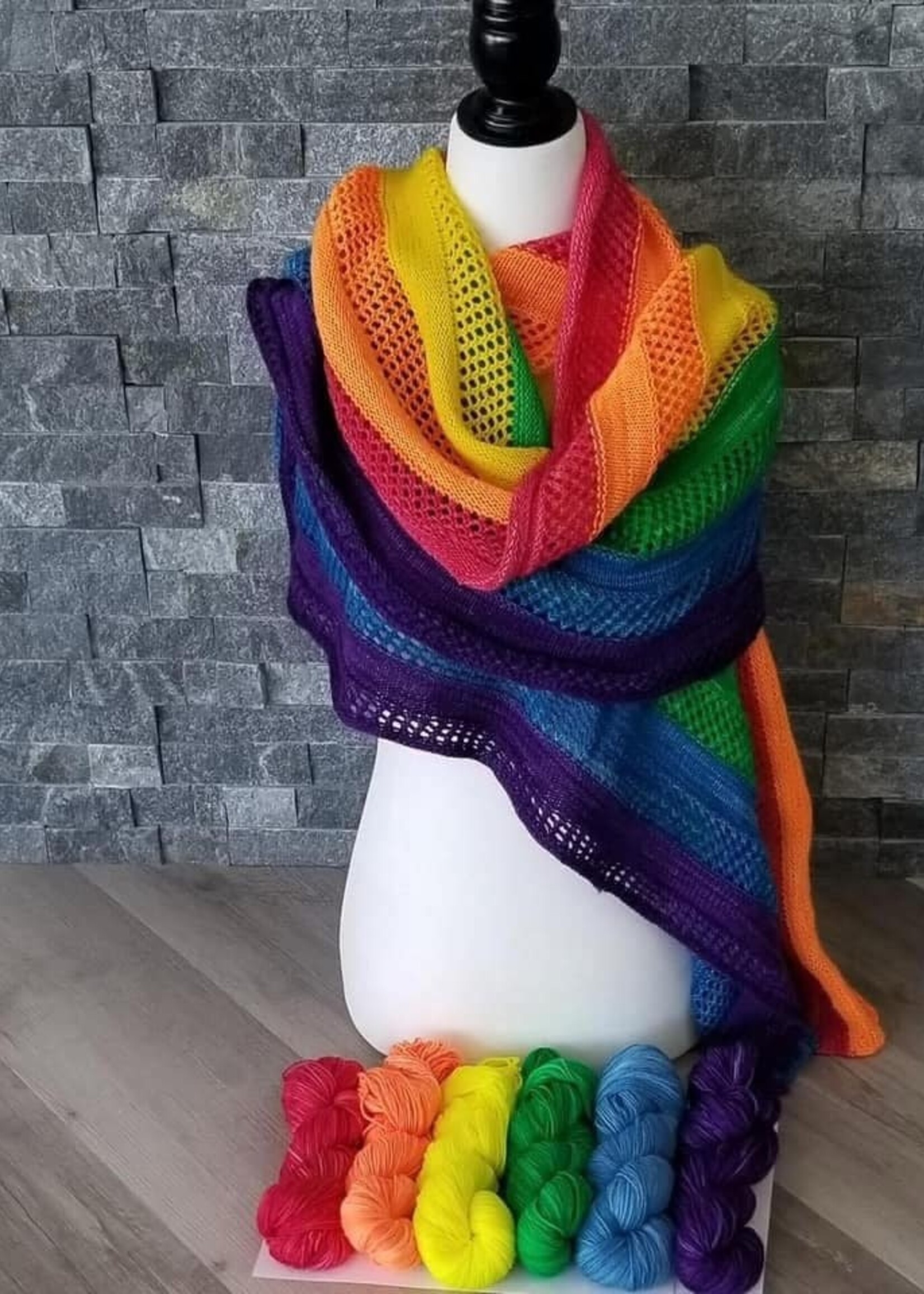 Fergus Yarn Co. Fergus Yarn Co. - Rainbow Love Shawl Kit