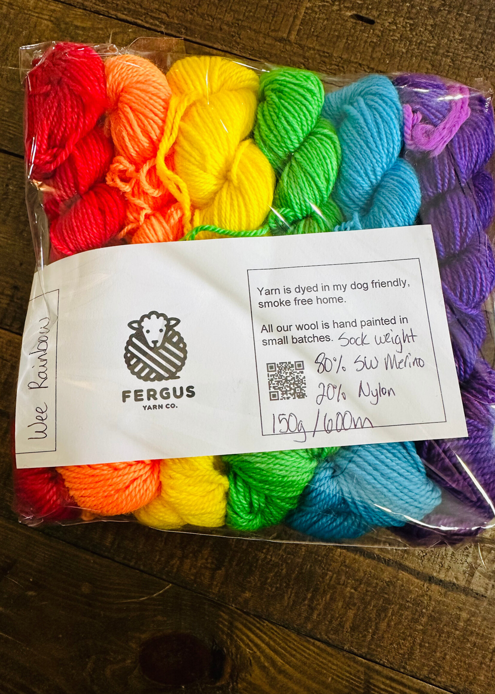 Fergus Yarn Co. Wee Rainbow Kit by Fergus Yarn Co. (Sock)