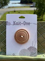 Knit One - 40mm 1 5/8” 2 Hole  Button - Natural Wood (1 per pack)