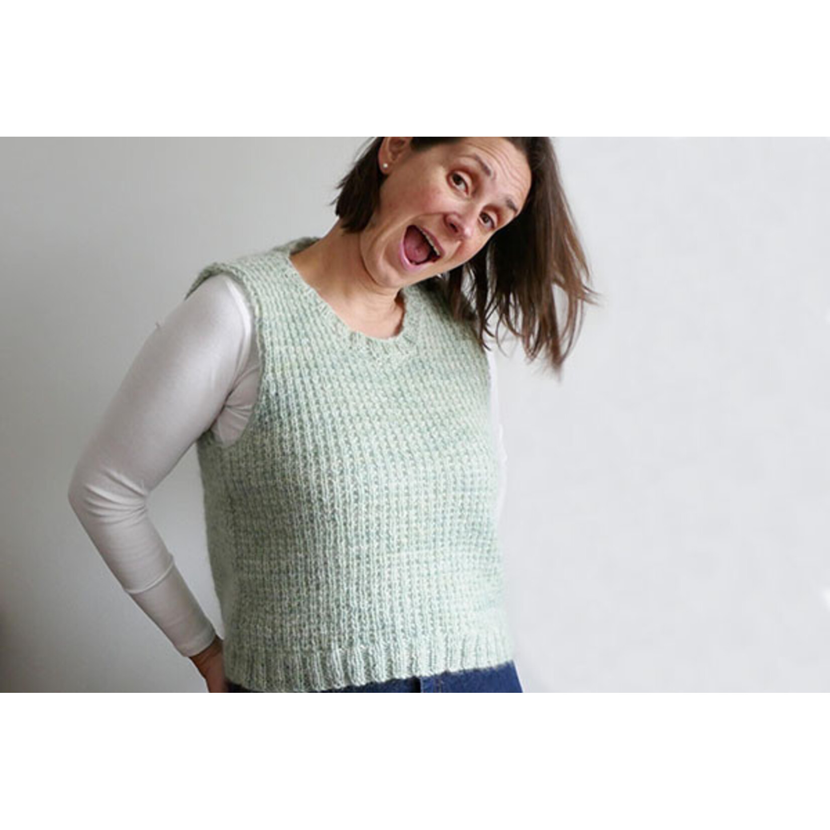 Fleece Artist Vest Friend Kit: Anise/Wisteria