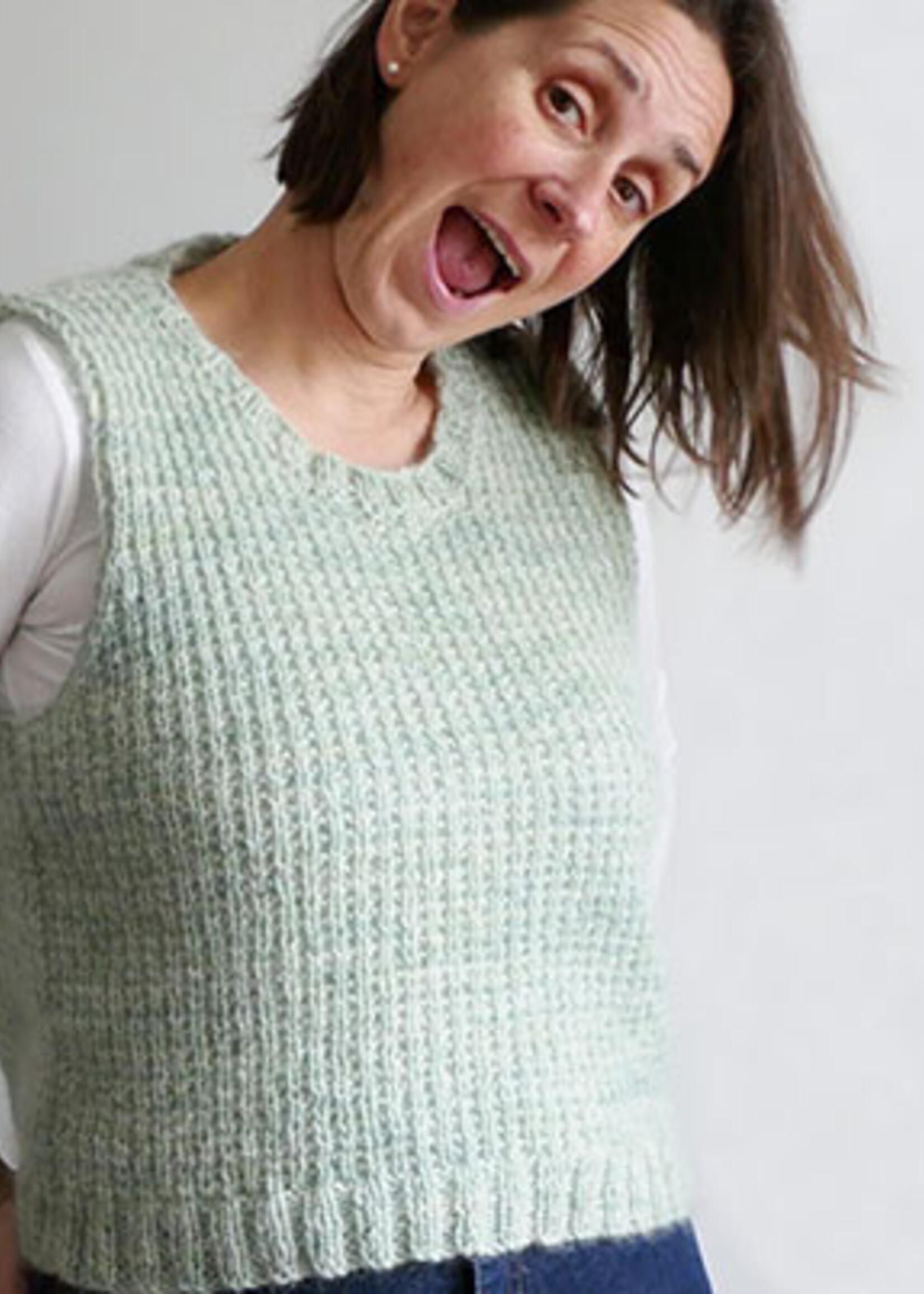 Fleece Artist Vest Friend Kit: Anise/Wisteria