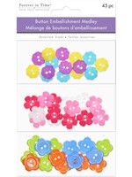 Embellishment Medley Buttons (45 pc Assorted Sizes)